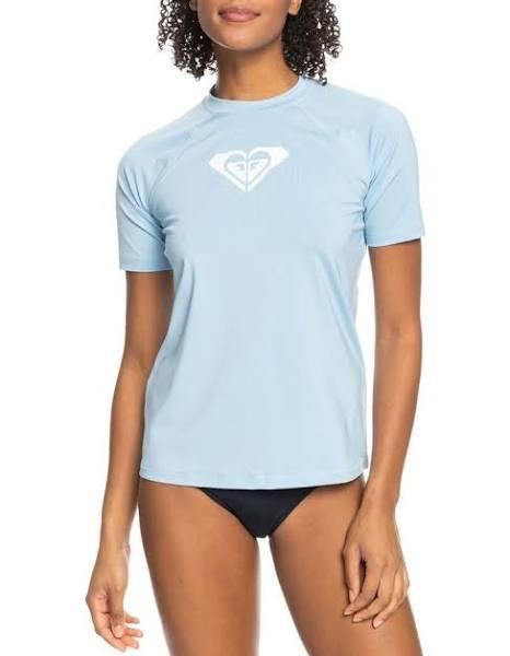 Roxy Beach Classics Short Sleeve Rash Vest Blue / XL