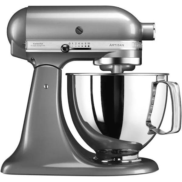 KitchenAid 5KSM125BCU 4.8 Litre Artisan Stand Mixer, Contour Silver