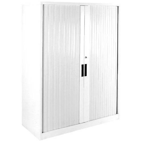 Steelco Tambour Door Cupboard 900W x 1200H Satin White