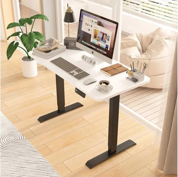 Advwin Electric Standing Desk Motorised Sit Stand Up White+Black 120cm