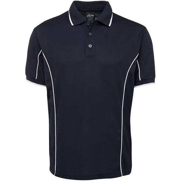 Addison | Mens Contrast Piping Polo Quick Dry Navy+White 2XL