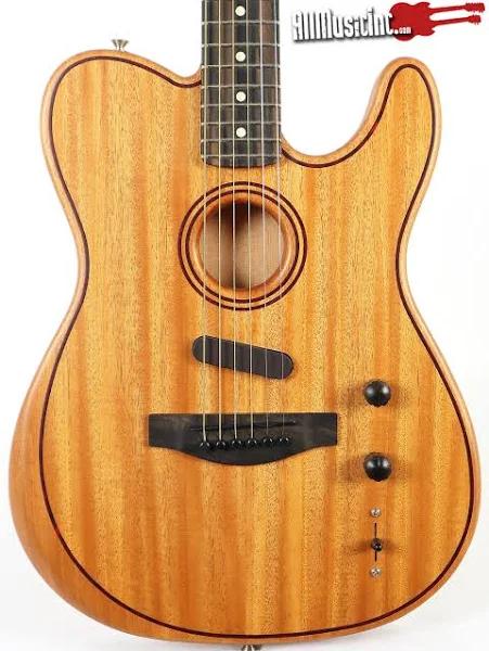 Fender American Acoustasonic Telecaster All-Mahogany Guitar | Natural