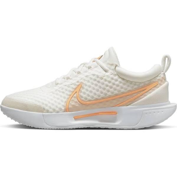 Nike Womens Zoom Court Pro Tennis Shoes - White/Washed Teal/Habanero Red 7