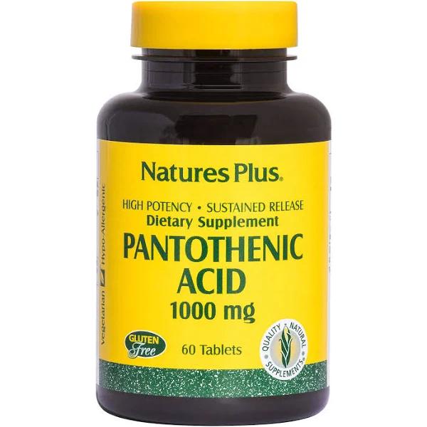 Nature's Plus Pantothenic Acid 1000 MG 60 Tablets