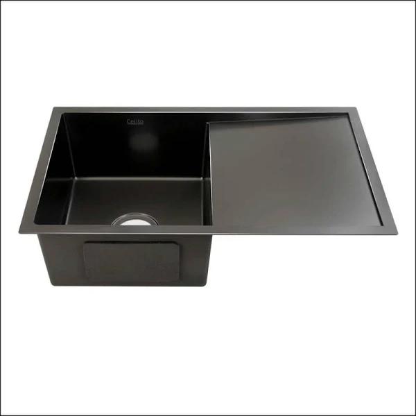 Cefito Kitchen Stainless Steel Sink Black - 750 x 450mm