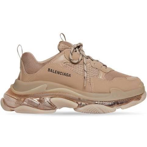 Balenciaga Triple S Clear Sole Sneaker - Brown - Man - 13 - Polyester & Polyurethane