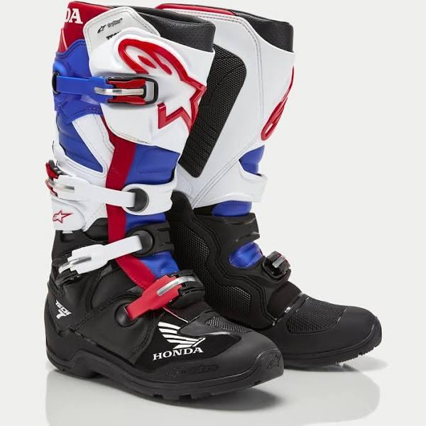 Alpinestars Tech 7 Enduro Drystar Honda Boots Black/White/Blue/Red 10