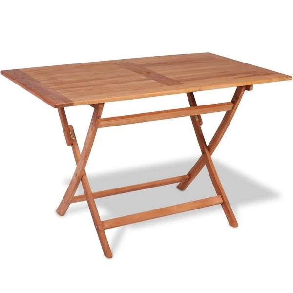 Folding Garden Table 120x70x75 cm Solid Teak Wood