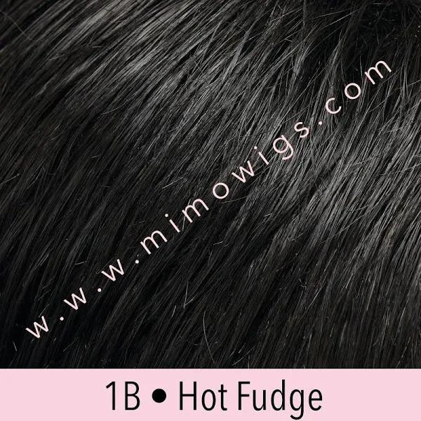 Jon Renau Sienna Lite Human Hair Wig, 1B Hot Fudge