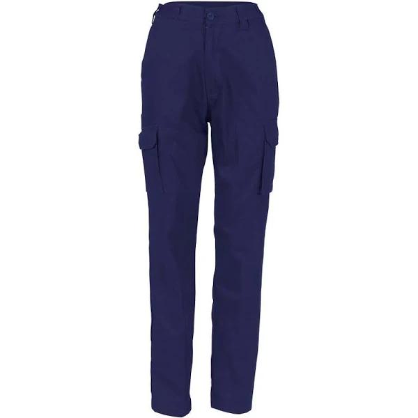 DNC Ladies Cotton Drill Cargo Pants - Navy - 20