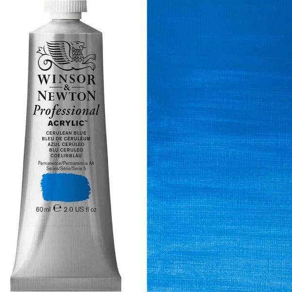 Winsor & Newton : Professional : Acrylic Paint : 60ml : Cerulean Blue