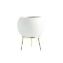 Nordic Ceramic Arc Pot with Metal Stand Home Decor Plant Pot