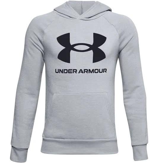 Under Armour Rival Fleece Logo Hoodie Junior - Grey - Kids