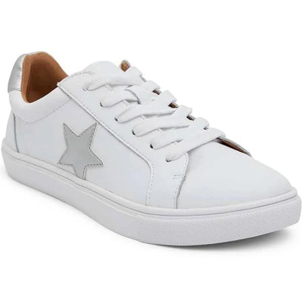 Sandler Stark Sneaker in White/Silver, Size 41 EU