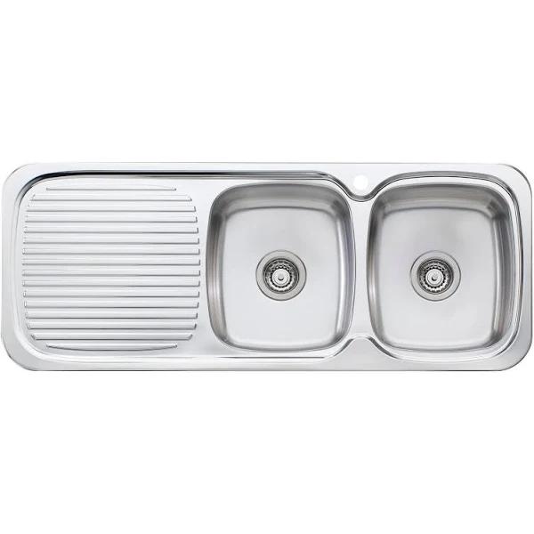 Oliveri Lakeland Double Bowl Sink with Drainer