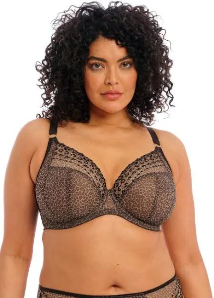 Elomi Matilda Underwired Plunge Bra - Leopard - 20DD Leopard