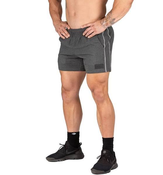 Mens Gym Shorts Grey Marle Bodybuilding Training Squats | Iron Tanks, XL