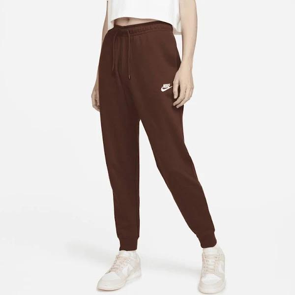 Nike Women's Sportswear Essential Fleece Mid Rise Pants (Bronze Eclipse/White, Size S)