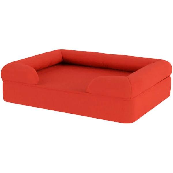 Soft Easy Clean Cat Bed - Omlet Bolster Cat Bed Small in Cherry Red