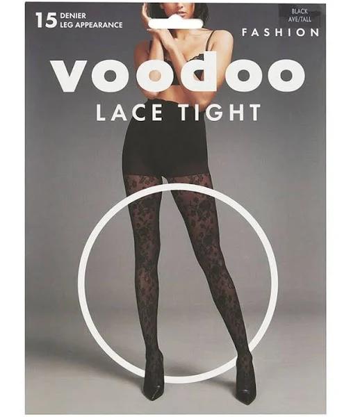 Voodoo Voodoo Lace Tights in Black Tall-X Tall