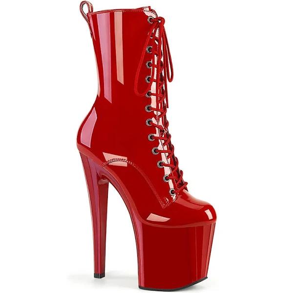 Pleaser Enchant-1040 Ankle Boots | Buy Now at Shoefreaks.ca Red Patent/Red / 6