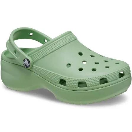 Crocs Women Classic Platform Clog, Fair Green, W8