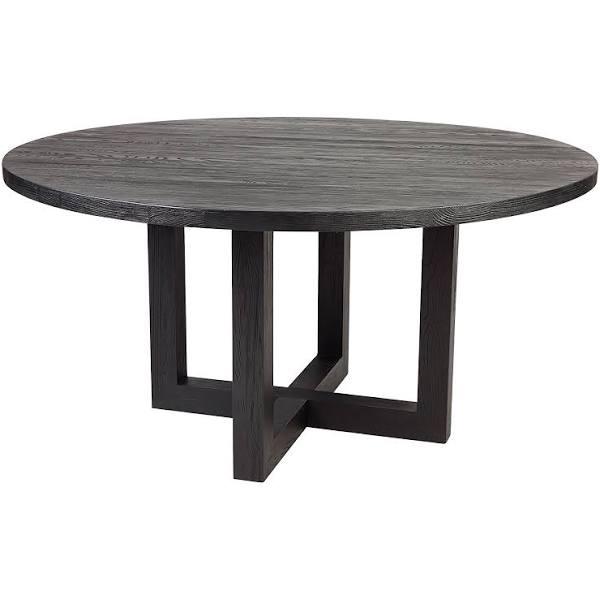 Leeton Round Dining Table - Black