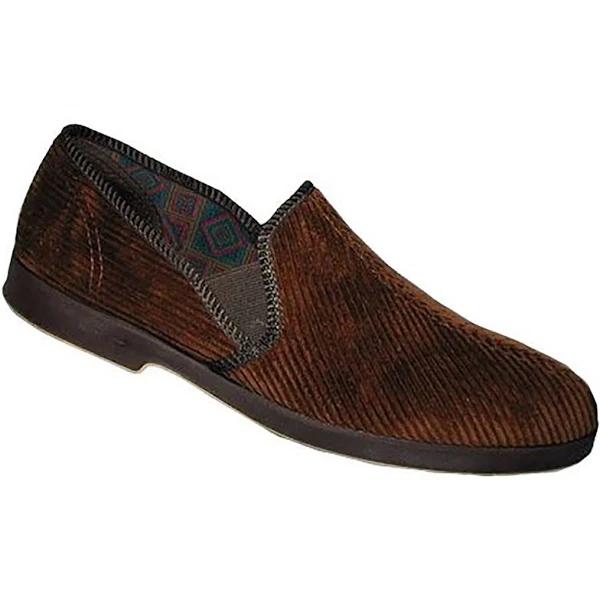 GBS Exeter Mens Twin Gusset Slipper / Mens Slippers (Brown) (9 UK)