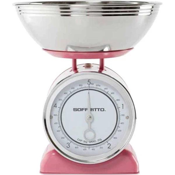 Soffritto Mechanical Kitchen Scale Size 5kg in Pink