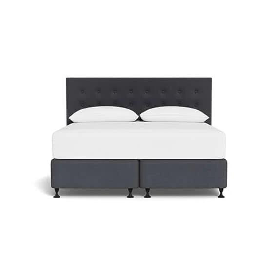 Toorak Buttoned Platform Bed Base With 4 Drawers Ink by Freedom