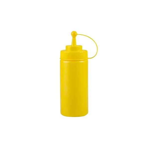 Squeeze Bottle - Wide Mouth with Cap 480ml Yellow