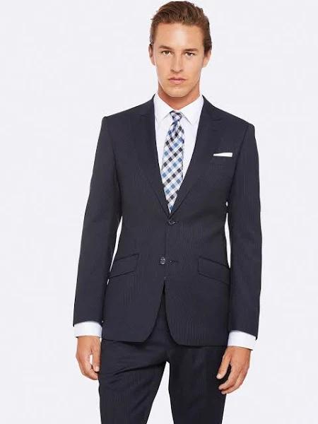 Oxford Shop - New Hopkins Peak Lapel Wool Jacketx Jackets Split Suit 88 / Navy