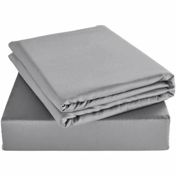 100% Natural Bamboo Bed Sheet Set Silver - King Single - AfterPay & zipPay Available