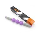 TopYoga 3 Balls Trigger Point Muscle Massage Stick Spikey Therapy Roller (Purple)