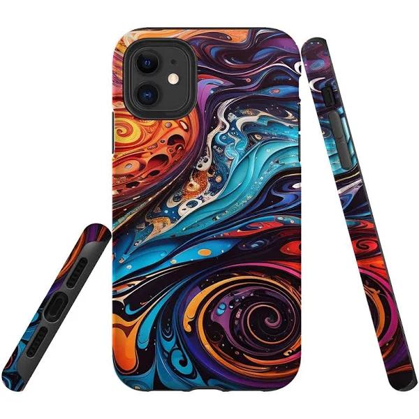 WOYC For iPhone 11 Tough Protective Cover, Swirling Paint