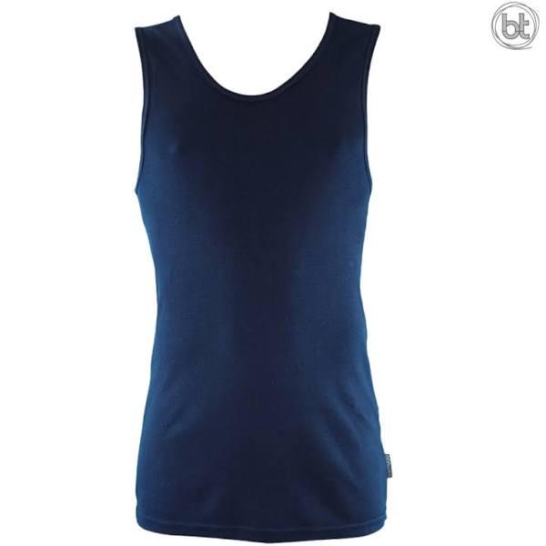 Bamboo Textiles Mens Singlet L / Navy