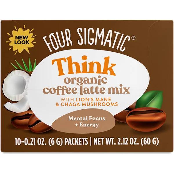 Four Sigmatic Mushroom Coffee Latte Mix With Lion's Mane. 10 Packets