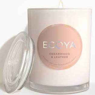 ECOYA: Cedarwood & Leather Metro Candle