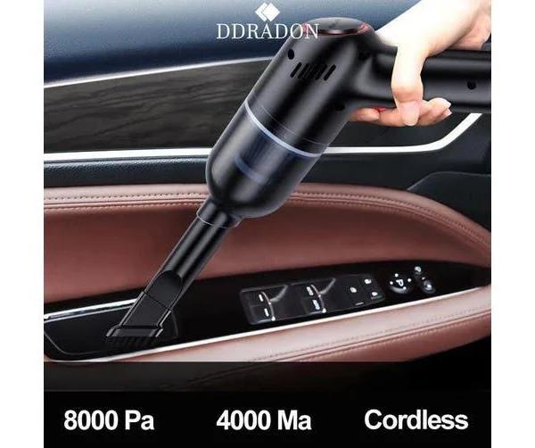 8000pa Wireless Car Vacuum Cleaner Cordless Handheld Auto Vacuum Home and Car Dual Use Mini Vacuum Cleaner With Built-in Battrery - Black