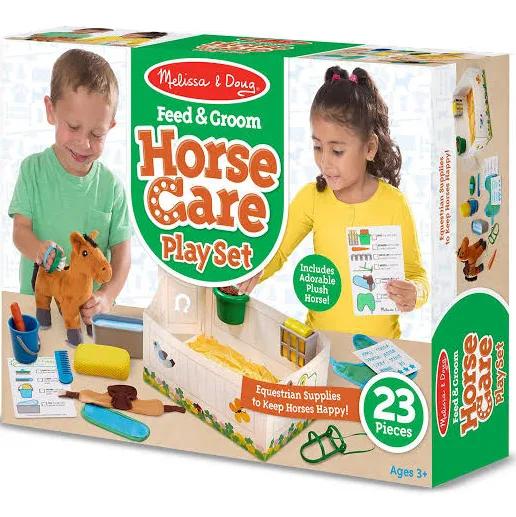 Melissa & Doug - Feed & Groom Horse Care Play Set