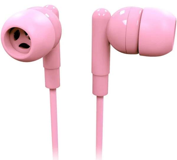 Laser Earbud Headphones With Mic in Rose Quartz