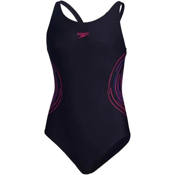 Speedo Girls Placement Muscleback Navy AU 6 / GB 7-8