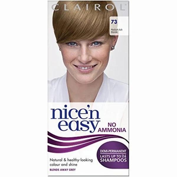 Clairol Nice'n Easy No Ammonia Hair Dye, 73 Ash Blonde