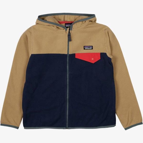 Patagonia Micro D Snap-T Kids Jackets - New Navy/Grayling Brown - S