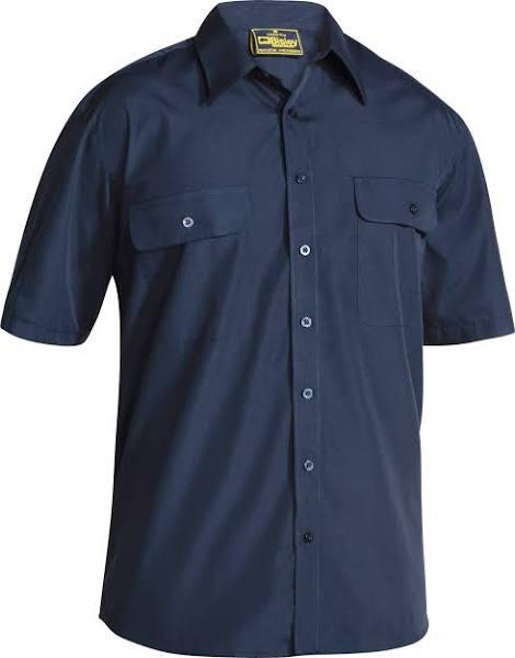 Bisley Permanent Press Shirt Short Sleeve (BS1526) Midnight / 5XL