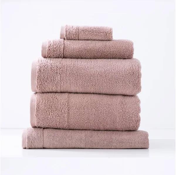 Renee Taylor Aireys 650 GSM Zero Twist 5 Piece Bath Towel Cherwood