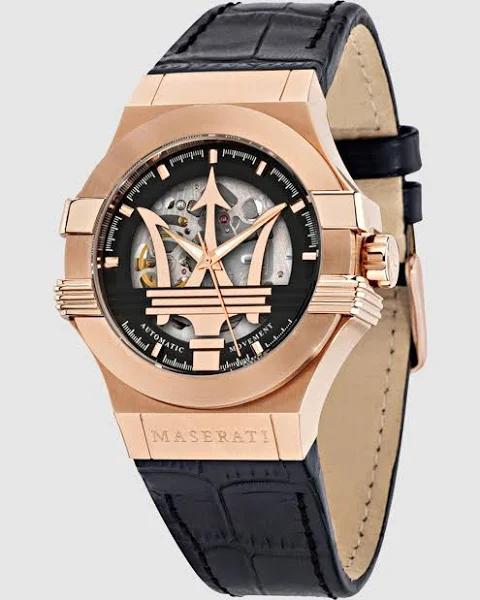 Maserati Potenza 42mm Automatic Skeleton Gold Watch