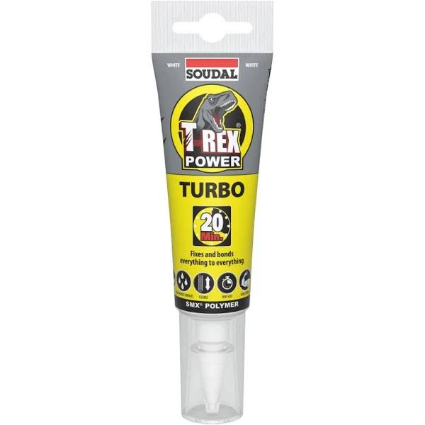 Soudal T-Rex Power Turbo Adhesive Sealant White 125ml (132601)