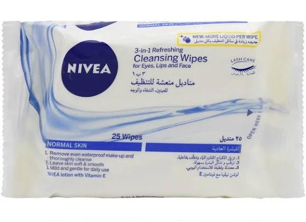 Nivea Refreshing Cleansing Wipes 25 Pieces