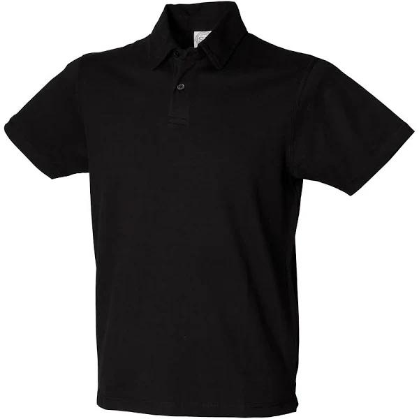 Skinni Fit Mens Stretch Polo Shirt Black L Elastane Cotton Polo Shirt